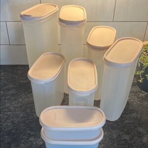 Vintage Tupperware Modular Mates. Stacking set of 8 containers